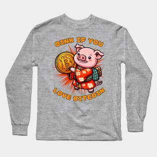 Bitcoin pig Long Sleeve T-Shirt